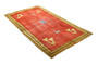 Shiraz Persian Rug 8x5 ft -  Geometric Blue, Red Hand Knotted | detail view | SKU 110669