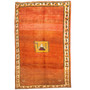 Shiraz Persian Rug 9'6" x 5'11" -  Geometric Blue, Red Hand Knotted | front view | SKU 110670