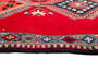Yalameh Persian Rug 6x2 ft - Semi Antique Medallion Crimson, Navy Blue Hand Knotted | detail view | SKU 110672
