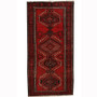 Baluch Persian Rug 4'4" x 2'1" - Semi Antique Mihrab Red, Blue Hand Knotted | front view | SKU 110675