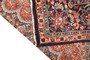 Kashmar Persian Rug 13'4" x 9'10" - Semi Antique Afshan Crimson, Ivory Hand Knotted | back view | SKU 110991