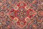 Kashmar Persian Rug 12x9 ft - Semi Antique Medallion Toranj, Shah Abbasi Navy Blue, Madder Red, Ivory Hand Knotted | back view | SKU 110993