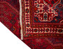 Shiraz Persian Rug 9'0" x 6'4" - Semi Antique Geometric Blue, Red Hand Knotted | full view | SKU 111043