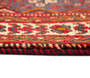 Shiraz Persian Rug 9'0" x 6'4" - Semi Antique Geometric Blue, Red Hand Knotted | pile detail | SKU 111043