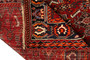 Shiraz Persian Rug 8'10" x 5'7" - Semi Antique Geometric Blue, Red Hand Knotted | full view | SKU 111046
