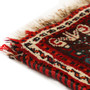 Shiraz Persian Rug 10'0" x 6'3" - Semi Antique Geometric Blue, Red Hand Knotted | texture detail | SKU 111047
