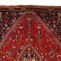 Shiraz Persian Rug 10'0" x 6'3" - Semi Antique Geometric Blue, Red Hand Knotted | back view | SKU 111047