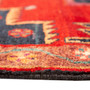 Saveh Persian Rug 7'9" x 4'8" - Semi Antique Medallion Red, Brown Hand Knotted | side view | SKU 111121
