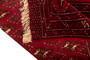Turkmen Persian Rug 4'1" x 1'12" - Semi Antique Geometric Crimson, Navy Blue Hand Knotted | full view | SKU 110159