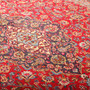 Kashan Persian Rug 12'4" x 9'2" - Semi Antique Medallion Crimson, Navy Blue Hand Knotted | back view | SKU 110001