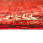 Hosseinabad Persian Rug 10'8" x 5'5" - Semi Antique Medallion Crimson, Ivory Hand Knotted | side view | SKU 110002