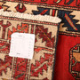 Meshkin Persian Rug 12'6" x 4'4" - Semi Antique Geometric Crimson, Green Hand Knotted | full view | SKU 110042