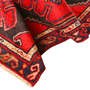 Hamadan Persian Rug 10'0" x 3'1" - Semi Antique Afshan Red, Blue Hand Knotted | corner detail | SKU 110109