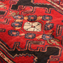 Hamadan Persian Rug 10'0" x 3'1" - Semi Antique Afshan Red, Blue Hand Knotted | texture detail | SKU 110109