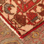 Hamadan Persian Rug 10x3 ft - Semi Antique Afshan Red, Blue Hand Knotted | corner detail | SKU 110200