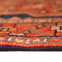 Zanjan Persian Rug 6'7" x 4'6" - Semi Antique Medallion Navy Blue, Crimson Hand Knotted | side view | SKU 110297