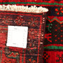 Kurdish Persian Rug 12x4 ft - Semi Antique Geometric, Diamond Lattice Madder Red, Dark Red, Navy Blue Hand Knotted | full view | SKU 110319