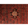 Hosseinabad Persian Rug 9x5 ft - Semi Antique Medallion Crimson, Ivory Hand Knotted | pile detail | SKU 110365
