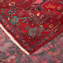 Nahavand Persian Rug 10'2" x 5'4" - Semi Antique Medallion Navy Blue, Red Hand Knotted | corner detail | SKU 110367