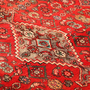 Hamadan Persian Rug 10'2" x 7'3" - Semi Antique Afshan Red, Blue Hand Knotted | back view | SKU 110508