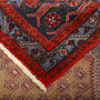 Ardabil Persian Rug 10x4 ft - Semi Antique Medallion Turquoise, White Hand Knotted | corner detail | SKU 110539