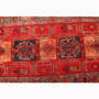 Ardabil Persian Rug 11x3 ft - Semi Antique Medallion Turquoise, White Hand Knotted | pile detail | SKU 110544