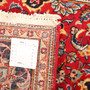 Kashan Persian Rug 6'8" x 4'4" - Semi Antique Medallion Crimson, Navy Blue Hand Knotted | full view | SKU 110667