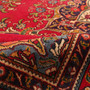 Tabriz Persian Rug 12x9 ft - Semi Antique Medallion Red, Cream Hand Knotted | texture detail | SKU 110992