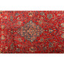 Arak Persian Rug 12'10" x 8'8" - Semi Antique Medallion Crimson, Red Hand Knotted | pile detail | SKU 111003