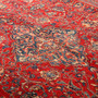 Arak Persian Rug 12x8 ft - Semi Antique Medallion (Toranj), Shah Abbasi Madder Red, Crimson, Navy Blue Hand Knotted | back view | SKU 111003