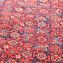Arak Persian Rug 12x9 ft - Semi Antique Herati (Mahi), Afshan (All-Over) Madder Red, Crimson, Navy Blue Hand Knotted | back view | SKU 111004