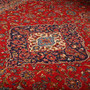 Ardakan Persian Rug 12'10" x 9'7" - Semi Antique Medallion Ivory, Beige Hand Knotted | back view | SKU 111005