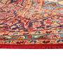 Ardekan Persian Rug 12x9 ft - Semi Antique Shah Abbasi, Medallion (Toranj) Red, Cream, Navy Blue Hand Knotted | side view | SKU 111005
