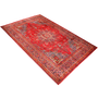 Sabzevar Persian Rug 12x9 ft - Semi Antique Medallion Toranj, Shah Abbasi Crimson, Navy Blue, Persian Blue Hand Knotted | texture detail | SKU 111006