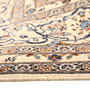 Kashan Persian Rug 13'1" x 9'9" - Semi Antique Medallion Crimson, Navy Blue Hand Knotted | side view | SKU 111007