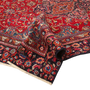 Sabzevar Persian Rug 11x8 ft - Semi Antique Medallion Crimson, Beige Hand Knotted | detail view | SKU 111008