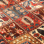 Bakhtiari Persian Rug 9'8" x 5'3" - Semi Antique Medallion Blue, Crimson Hand Knotted | texture detail | SKU 111009