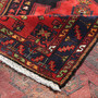 Saveh Persian Rug 9'10" x 4'7" - Semi Antique Medallion Red, Brown Hand Knotted | corner detail | SKU 111012