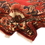 Tafresh Persian Rug 9x5 ft - Semi Antique Medallion (Toranj), Geometric Madder Red, Cream, Navy Blue Hand Knotted | detail view | SKU 111013