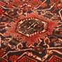 Tafresh Persian Rug 9'10" x 5'3" - Semi Antique Medallion Crimson, Beige Hand Knotted | back view | SKU 111013