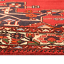 Tafresh Persian Rug 9'10" x 5'4" - Semi Antique Medallion Crimson, Beige Hand Knotted | side view | SKU 111014