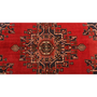 Tafresh Persian Rug 9'10" x 5'4" - Semi Antique Medallion Crimson, Beige Hand Knotted | pile detail | SKU 111014