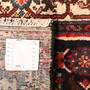 Hamadan Persian Rug 12x3 ft - Semi Antique Afshan Red, Blue Hand Knotted | pile detail | SKU 111018