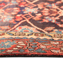 Hamadan Persian Rug 12'2" x 3'3" - Semi Antique Afshan Red, Blue Hand Knotted | back view | SKU 111018