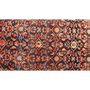 Hamadan Persian Rug 12'2" x 3'3" - Semi Antique Afshan Red, Blue Hand Knotted | side view | SKU 111018