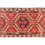 Ardabil Persian Rug 10'10" x 3'3" - Semi Antique Medallion Turquoise, White Hand Knotted | pile detail | SKU 111020