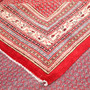 Arak Persian Rug 13'9" x 10'10" - Semi Antique Medallion Crimson, Red Hand Knotted | corner detail | SKU 111021