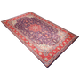 Arak Persian Rug 12'10" x 8'8" - Semi Antique Medallion Crimson, Red Hand Knotted | texture detail | SKU 111022