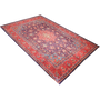 Arak Persian Rug 12x9 ft - Semi Antique Medallion (Toranj), Herati (Mahi) Crimson, Navy Blue, Cream Hand Knotted | texture detail | SKU 111023