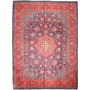 Arak Persian Rug 12x9 ft - Semi Antique Medallion (Toranj), Herati (Mahi) Crimson, Navy Blue, Cream Hand Knotted | front view | SKU 111023